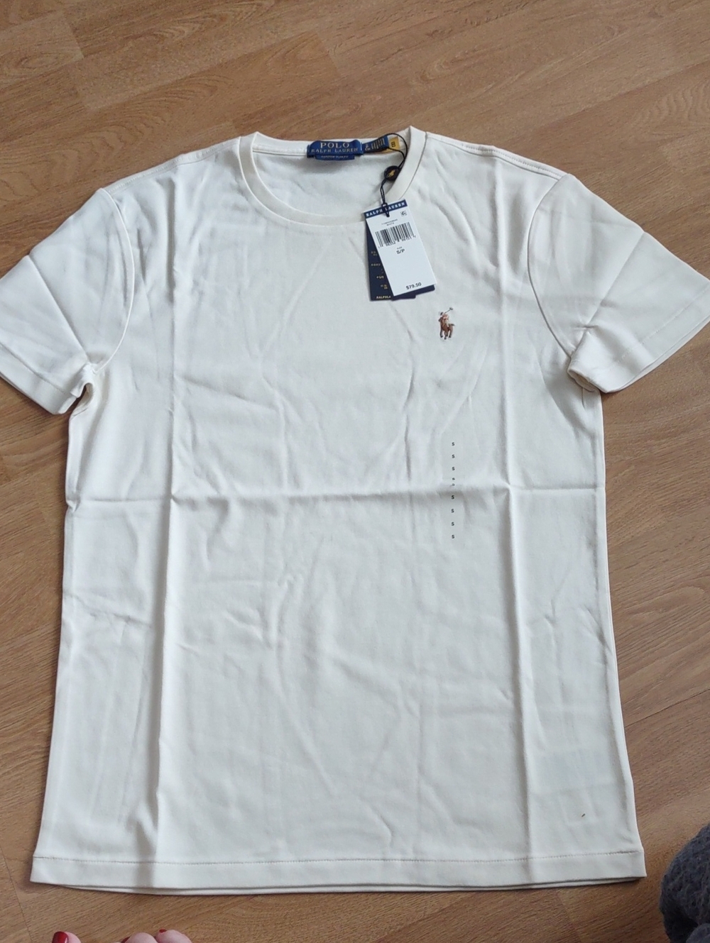 Polo by Ralph Lauren Men's Cream Short Sleeve Crewneck Tee